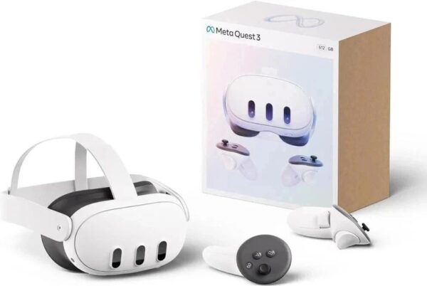 META Quest 3 VR Headset (512) GB Motion Controller  (White, For PC)