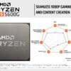 AMD Ryzen 5 5600G 3.9 GHz Upto 4.4 GHz AM4 Socket 6 Cores 12 Threads 3 kB L2 16 kB L3 Desktop Processor  (Grey) - Image 2