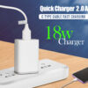 Tecno 18 W Quick Charge 2 A Wall Charger for Mobile  (White, C-Type, Cable Included) - Image 4